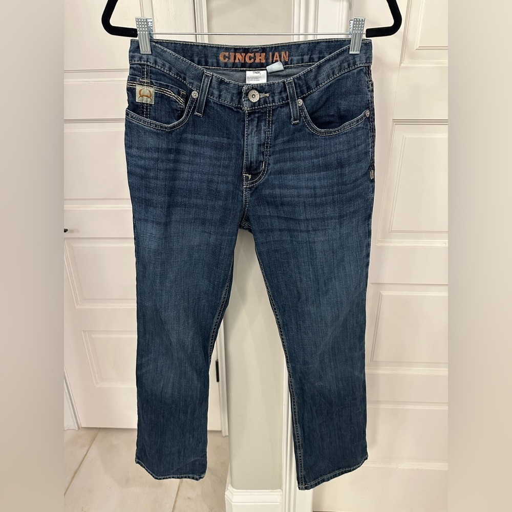 Cinch Ian Men’s 30x30 Jeans Bootcut Blue Denim Western Rodeo Festival Cowboy EUC